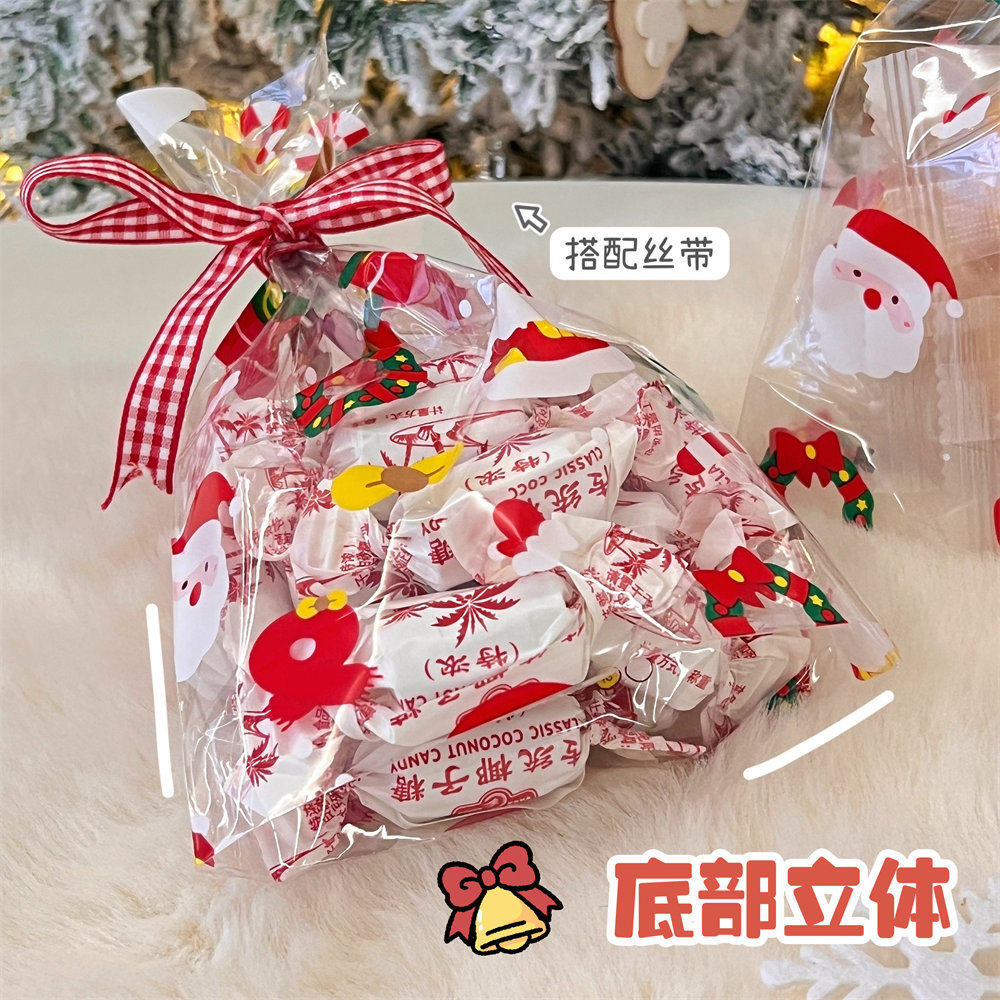 圣诞节平安夜袋礼品袋包装袋透明糖果装饰袋情侣节日打包