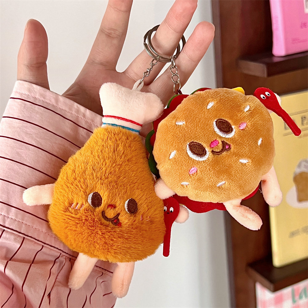 扣挂件背包情侣款毛绒挂饰少女车