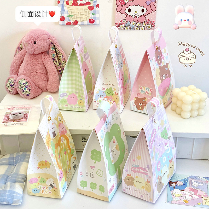 工厂价ins风手提袋款卡通可爱卡纸礼品盒儿童糖果盒生日包装盒礼