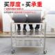 304加厚不锈钢餐车酒店火锅店幼儿园餐厅手推车双三层送餐收碗车