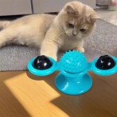 猫玩具自嗨解闷猫薄荷转转风车小猫自嗨解闷神器宠物猫转盘逗猫棒