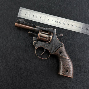 【左轮野牛砸炮枪】批发合金打响不可发射玩具枪8090怀旧手枪模型