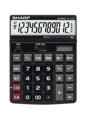 夏普SHARP双电源可摇头计算器