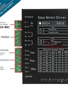 B804集成半步289.3kg音频步进电机驱动器可配备切线剥线扭线端子