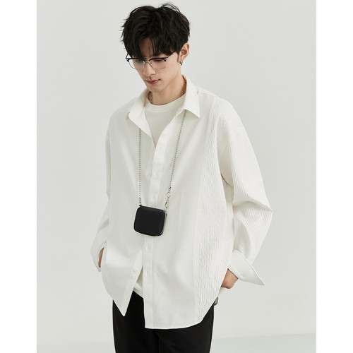 伯爵卓尔男生秋季拼接衬衫