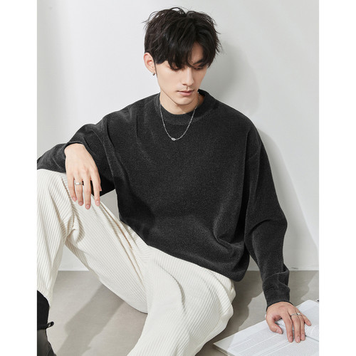 伯爵卓尔男士冬季雪尼尔保暖毛衣