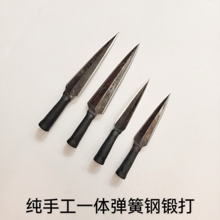 锻打钢镖大号枪头山猪矛练武器械霸王枪未开刃练武红缨枪长矛枪头