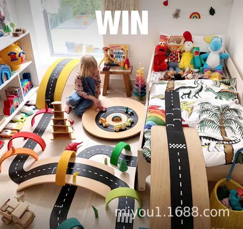 Игрушка, головоломка с рельсами, транспорт, шоссейный пластиковый конструктор из ПВХ из мягкой резины, раннее развитие