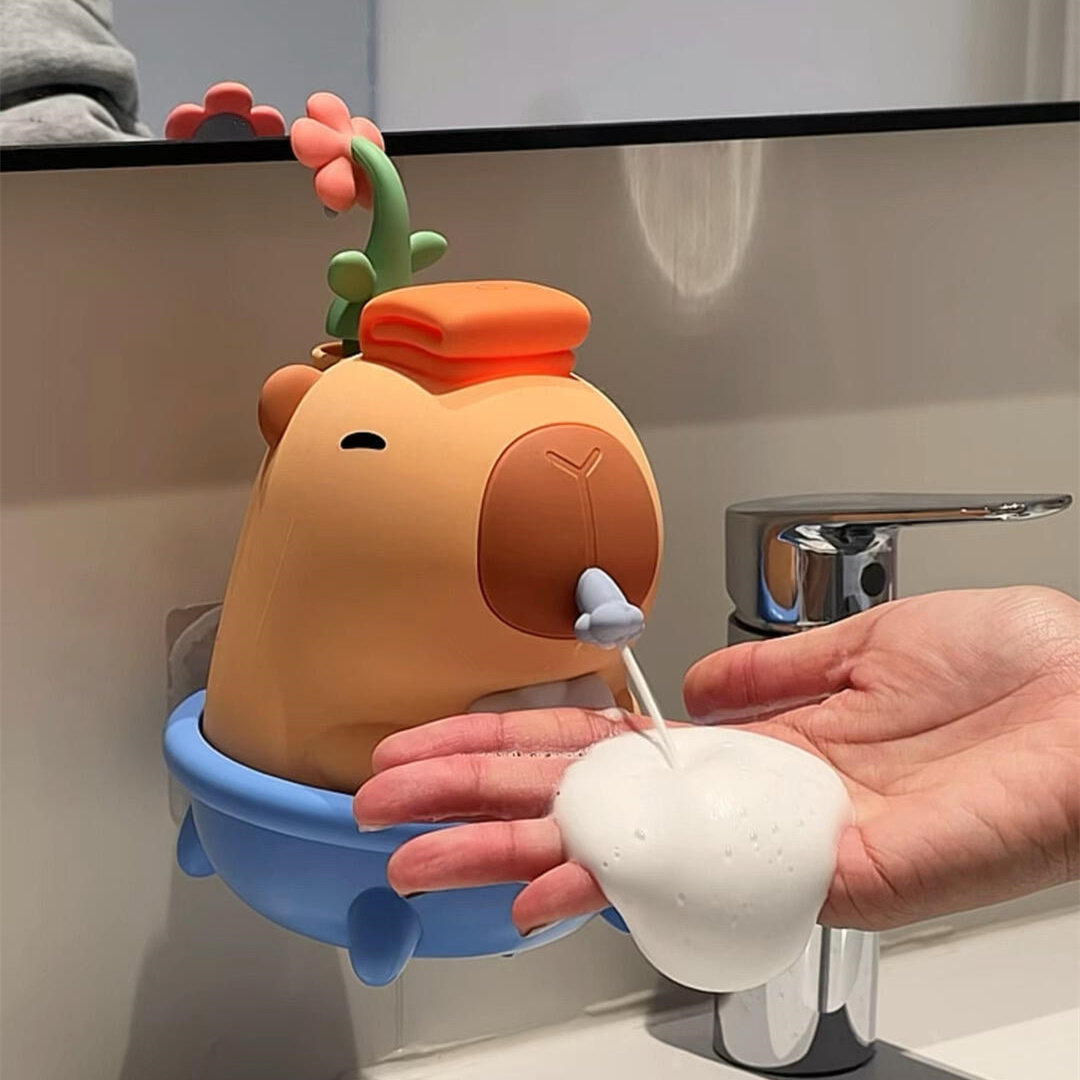 可爱卡皮巴拉感应起泡乳液器图片