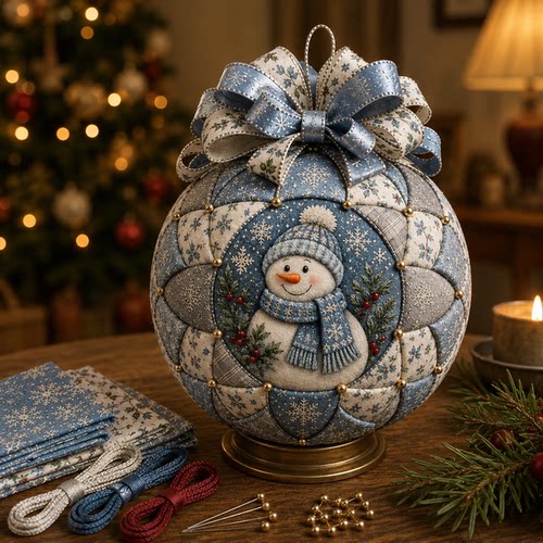 圣诞拼布装饰跨境新款Christmas Patchwork Fabric DIY Decor Kit