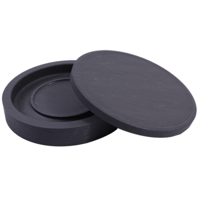 特价4寸带盖天然原石罗纹砚台学生用毛笔墨盒书法研墨磨墨条墨池