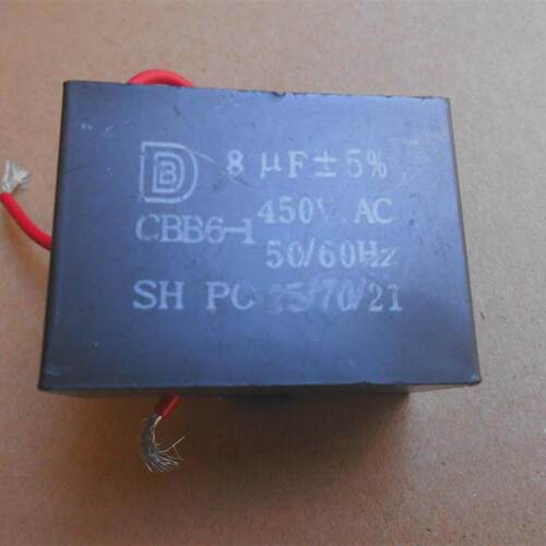全新 CBB61启动电容8uF/450V 风扇抽烟机启动电容 电机启动电容