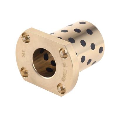 MPTNZ切边法兰石墨铜套自润滑无油衬套法兰轴承导套耐磨定制