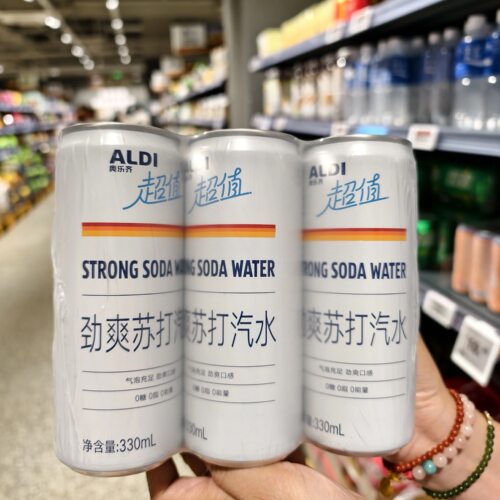 上海奥乐齐超值多气0糖苏打水多口味无糖气泡苏打水饮品瓶装饮料