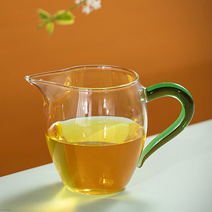 防烫手带把公道杯玻璃加厚耐热功夫茶分茶器茶具茶海公杯大号家用