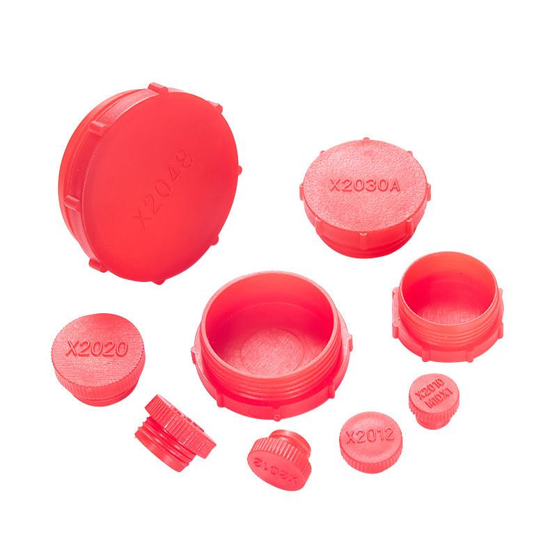 红色蓝色螺丝螺孔螺纹塑料堵头防尘保护塞螺纹盖帽堵塞闷头公英制