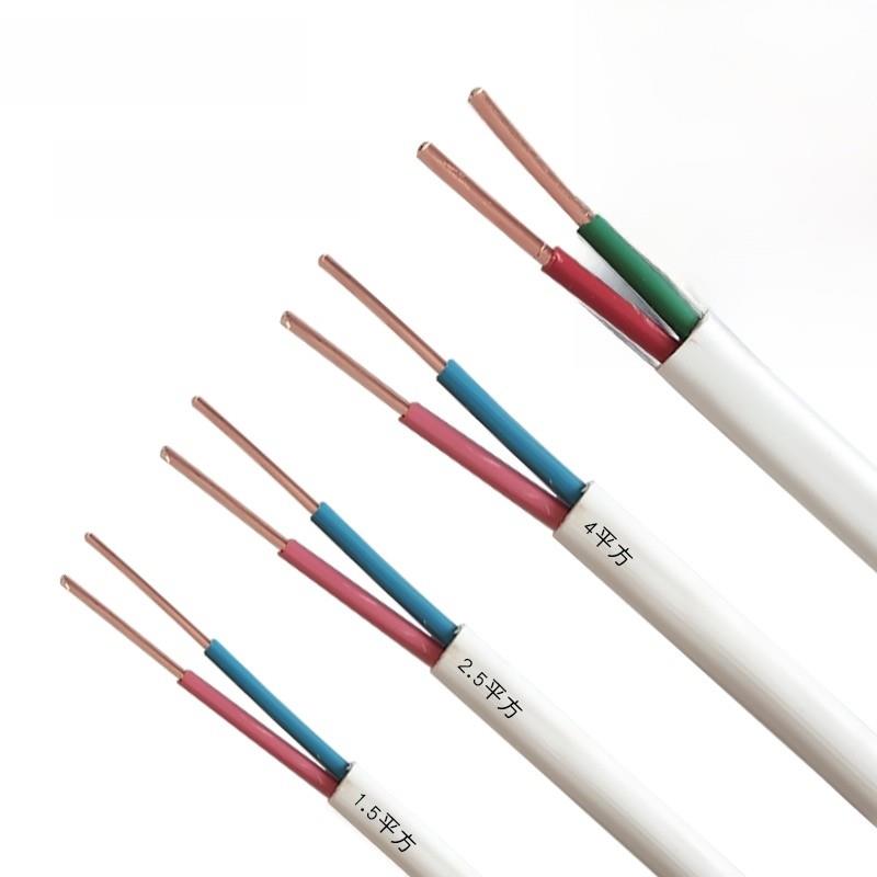 国标铜芯家用电线两芯铜线电缆1 1.5 2.5 4 6平方三芯硬铜护套线
