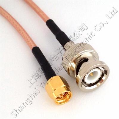 射频示波器连接线BNC-J/SMA-J公头跳线RG316延长线