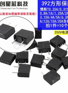 MST392方形保险管250V 慢断T500mA0.25A1A2A3.15AT4ATAT6.3810A20