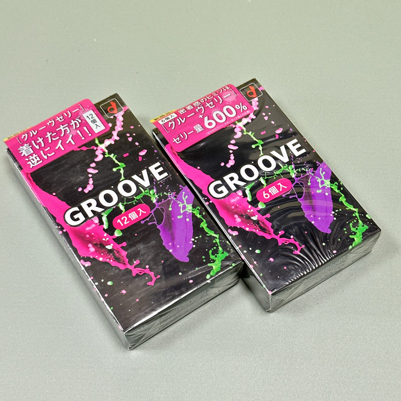 日本进口冈本防脱落裸感GROOVE避孕套爆润滑6只12只安全避孕套
