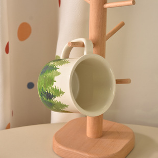 ins水杯陶瓷高颜值绿色小清新陶瓷马克杯家用牛奶咖啡杯早餐杯子