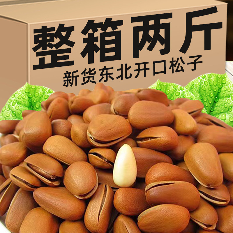 新货特大颗粒东北松子罐装