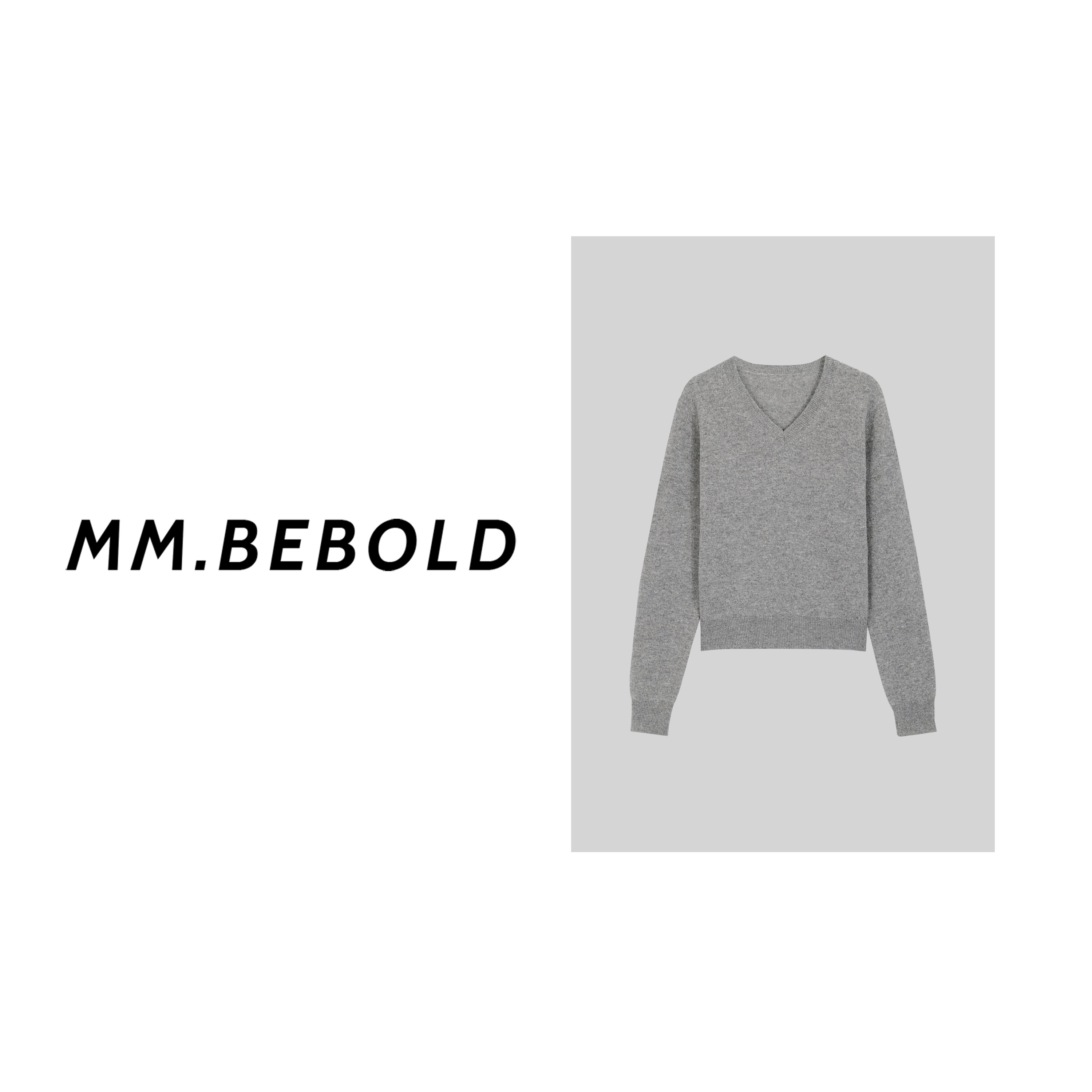 【妙姐精选】纯色 套头V领慵懒宽松针织衫ZH68115