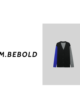 【妙姐精选】追叙 设计感撞色针织开衫LJL25857