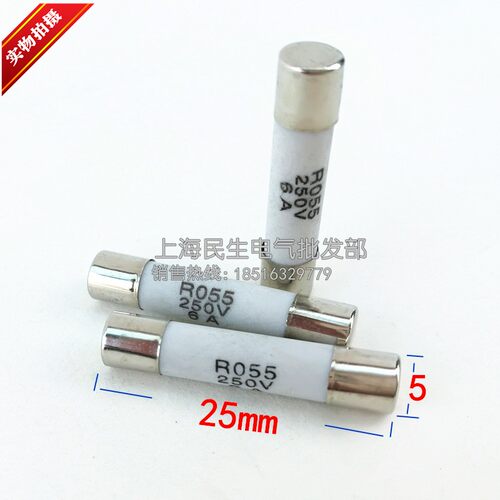 250V熔断器保险丝R055 5X25 1盒100只 2A 4A 6A 8A 10A 16A现货