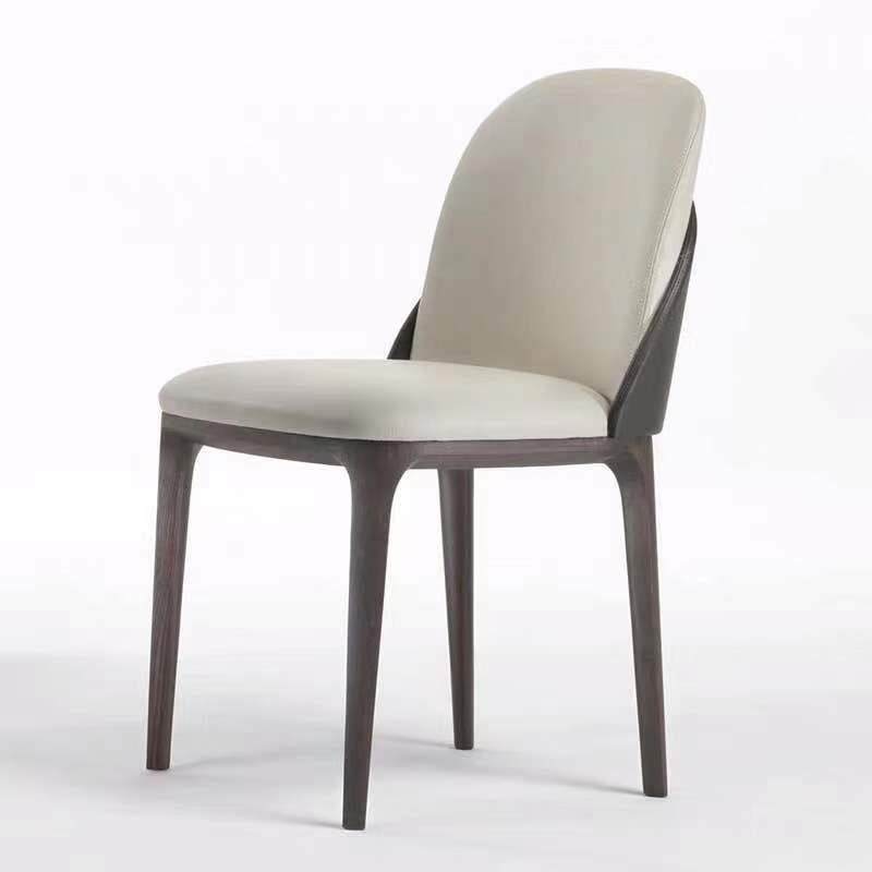 北欧风格餐椅简约现代样板房金属椅创意实木别墅轻奢休闲客厅家用