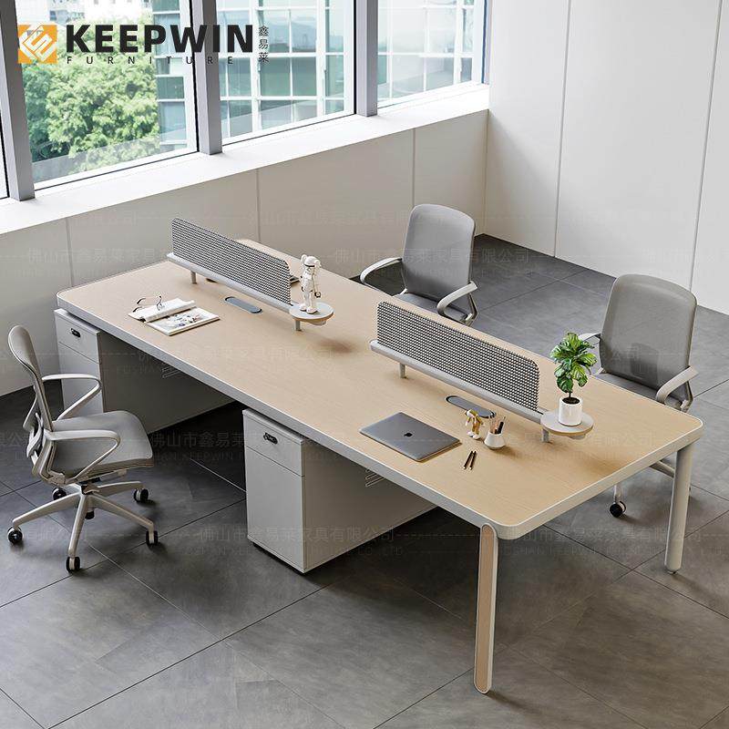 办公室屏风工位桌2/4四6六人位卡座简约电脑桌椅组合职员办公桌子