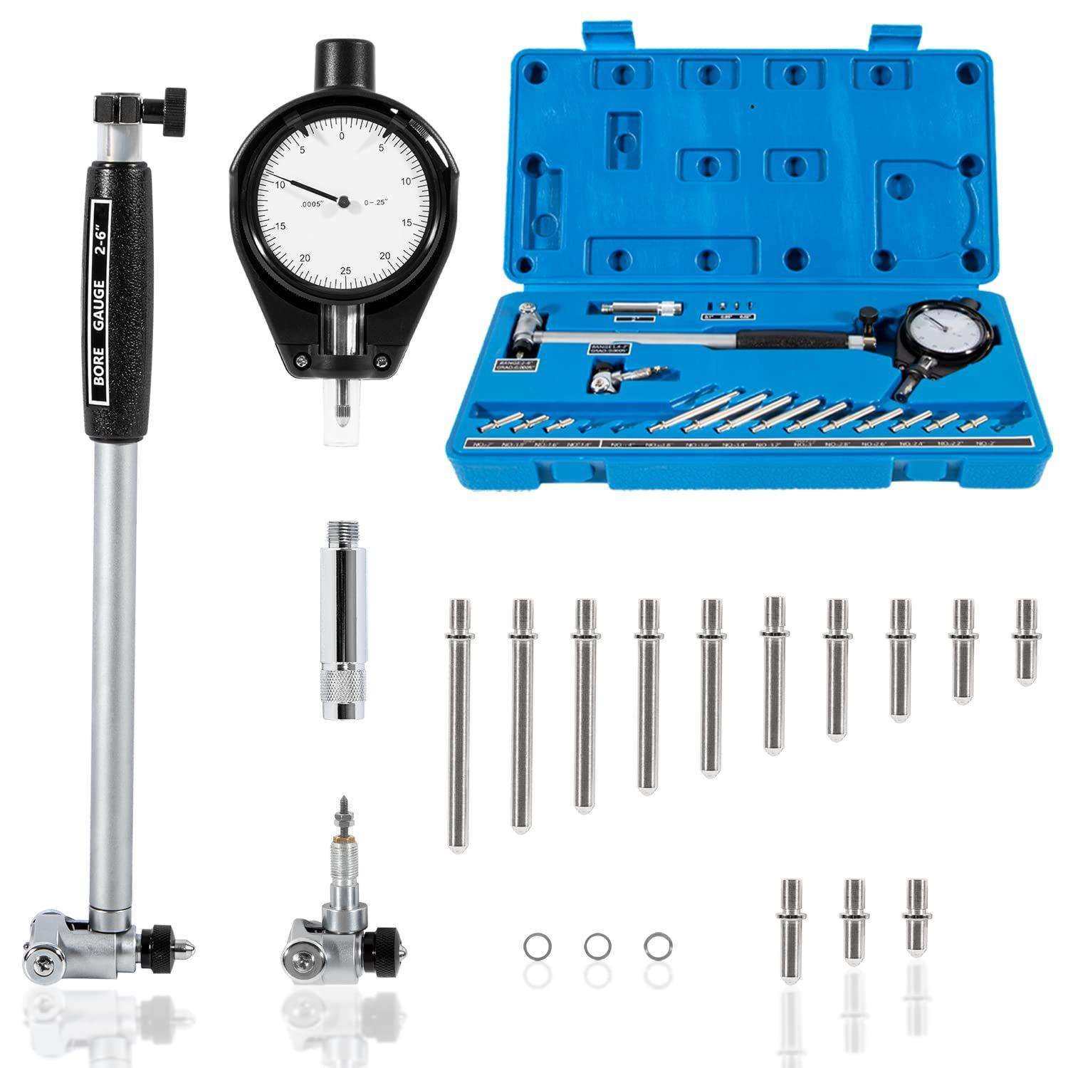 直批工业级量具1.4-6*0.0005英寸机械指针式内径百分表量表