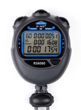 锐赛秒表RS-6060三排60道多功能电子秒表可关机防震防水秒表