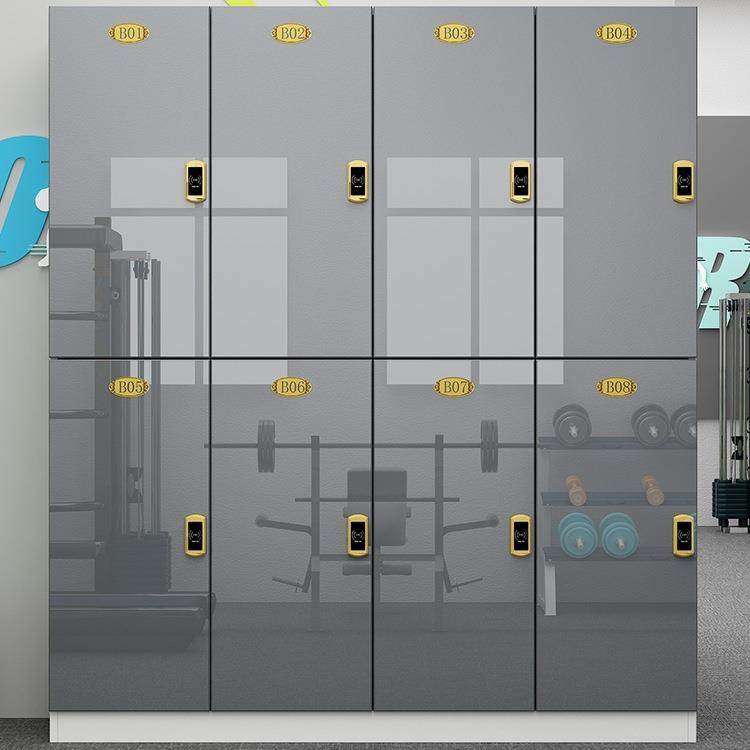 木质更衣柜美发理发店存包柜健身房瑜伽馆员工柜子智能储物柜带锁