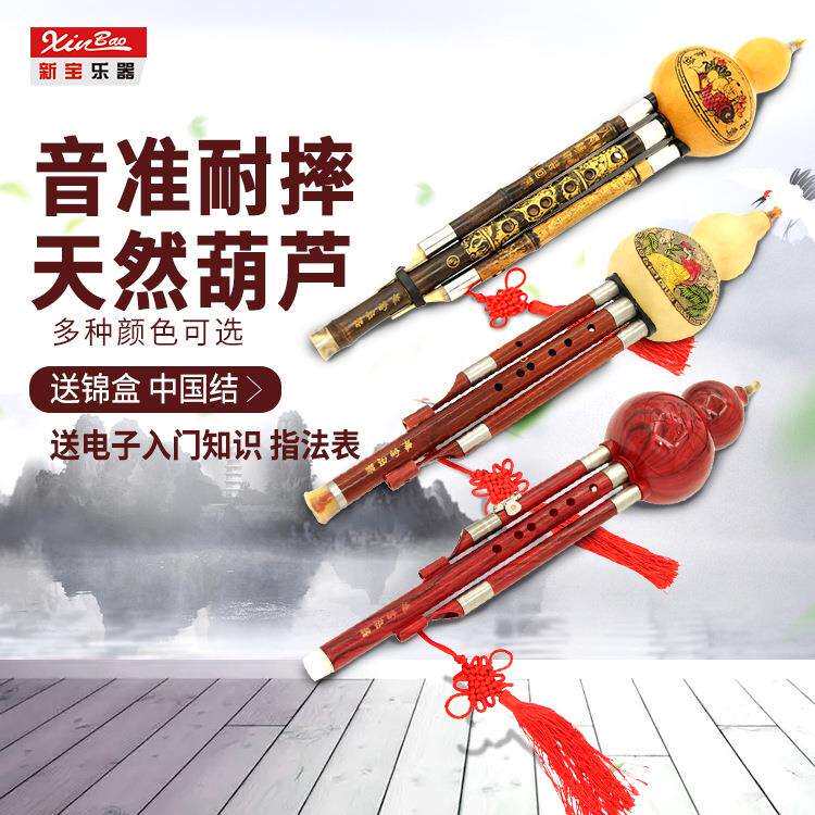 新宝葫芦丝降B调葫芦丝紫竹天然葫芦演奏初学成人