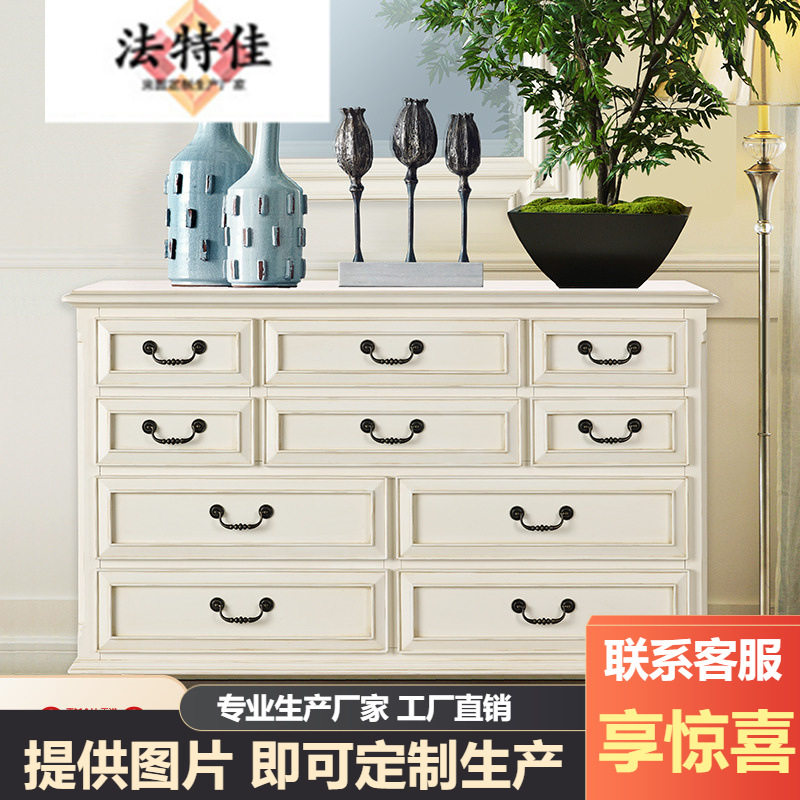 查尔斯汀美式实木梳妆台卧室简约化妆台梳妆镜组合化妆桌