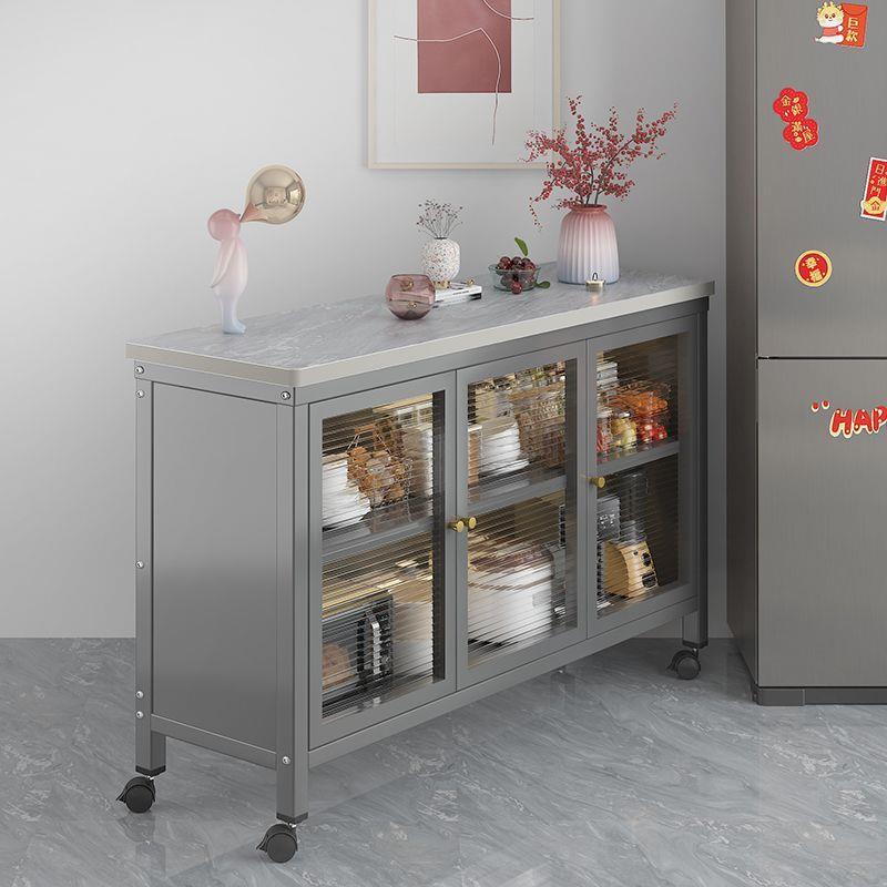 新款钢制餐边柜落地柜厨房多层置物柜加厚防腐防锈工厂直销新品