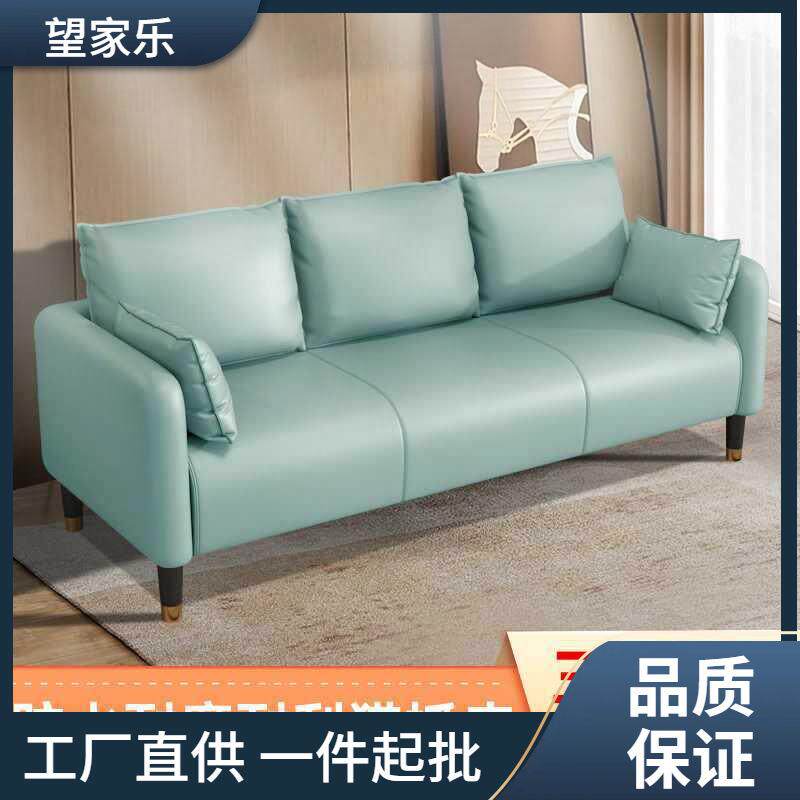 猫抓皮布艺沙发小户型客厅简约双人两三人座出租房公寓简易服装店