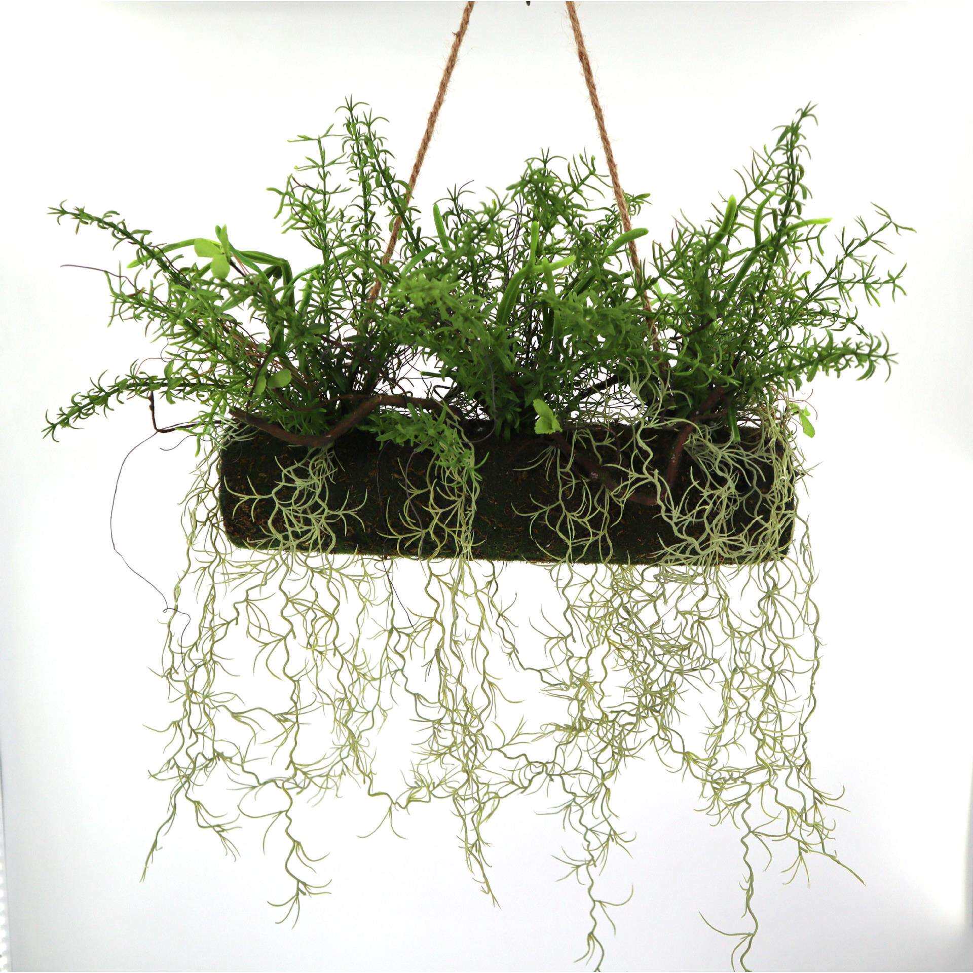 植物吊篮垂吊假草假花蕨类盆栽草坪造景景观欧式草绿植仿真绿植