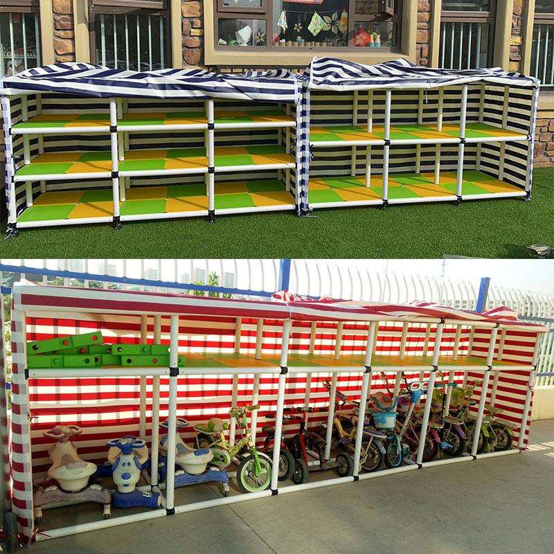 幼儿园户外玩具收纳柜器械置物架防雨水室外器材储物柜玩具收纳架