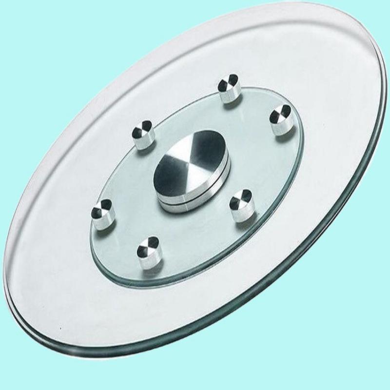 餐桌转盘钢化玻璃家用大圆桌底座台面饭桌圆桌面钢化玻璃转盘