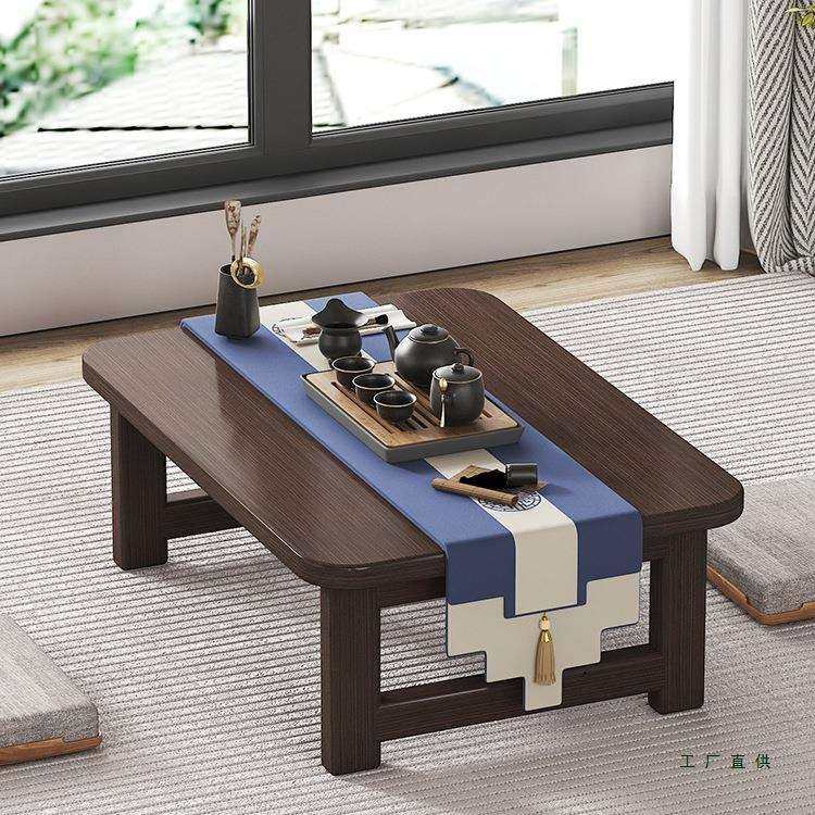 折叠桌飘窗桌炕桌家用茶几实木榻榻米茶桌床上小桌子书桌电脑矮桌