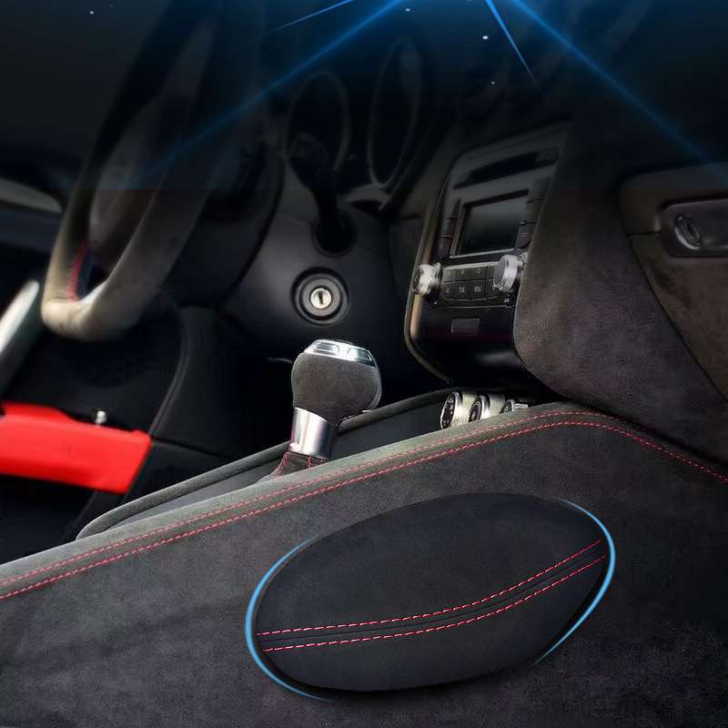 MDCG归途车品翻毛皮双皮拼接真缝线腿部支撑通用款汽车腿部靠垫