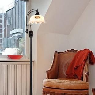 新中式落地灯客厅书房卧室床头立式台灯简约现代复古铁艺落地台灯