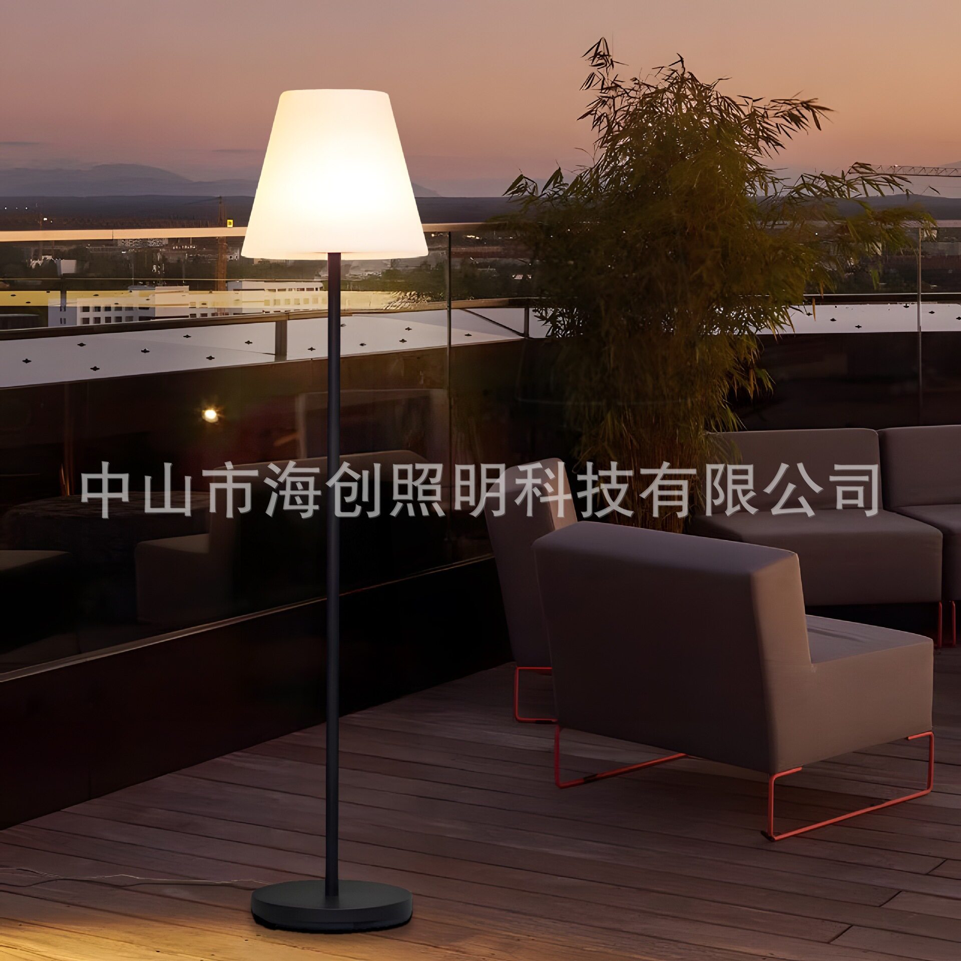 北欧led太阳能台灯RGB遥控户外别墅庭院灯民宿景观氛围落地灯立式