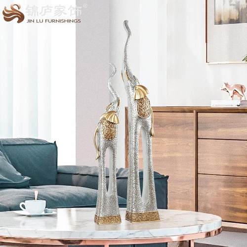 欧式抽象大象创意复古艺术摆件装饰电视柜玄关橱窗树脂工艺品摆设