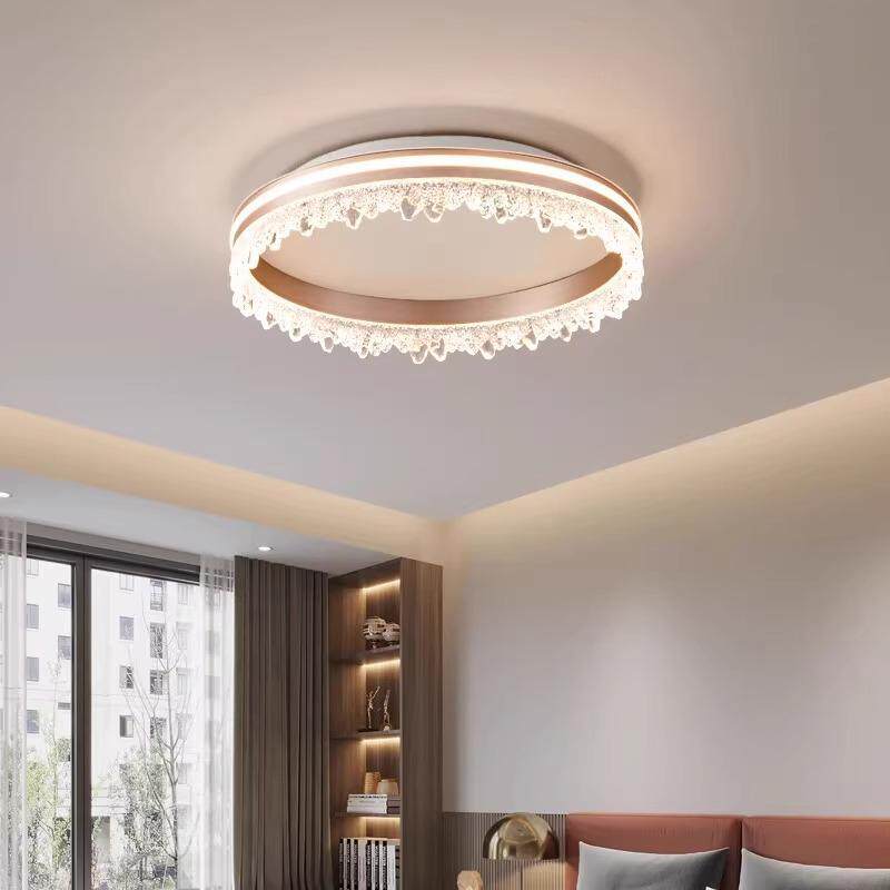 意式吸顶灯简约现代2024年新款主卧房间led灯具轻奢仿水晶卧室灯