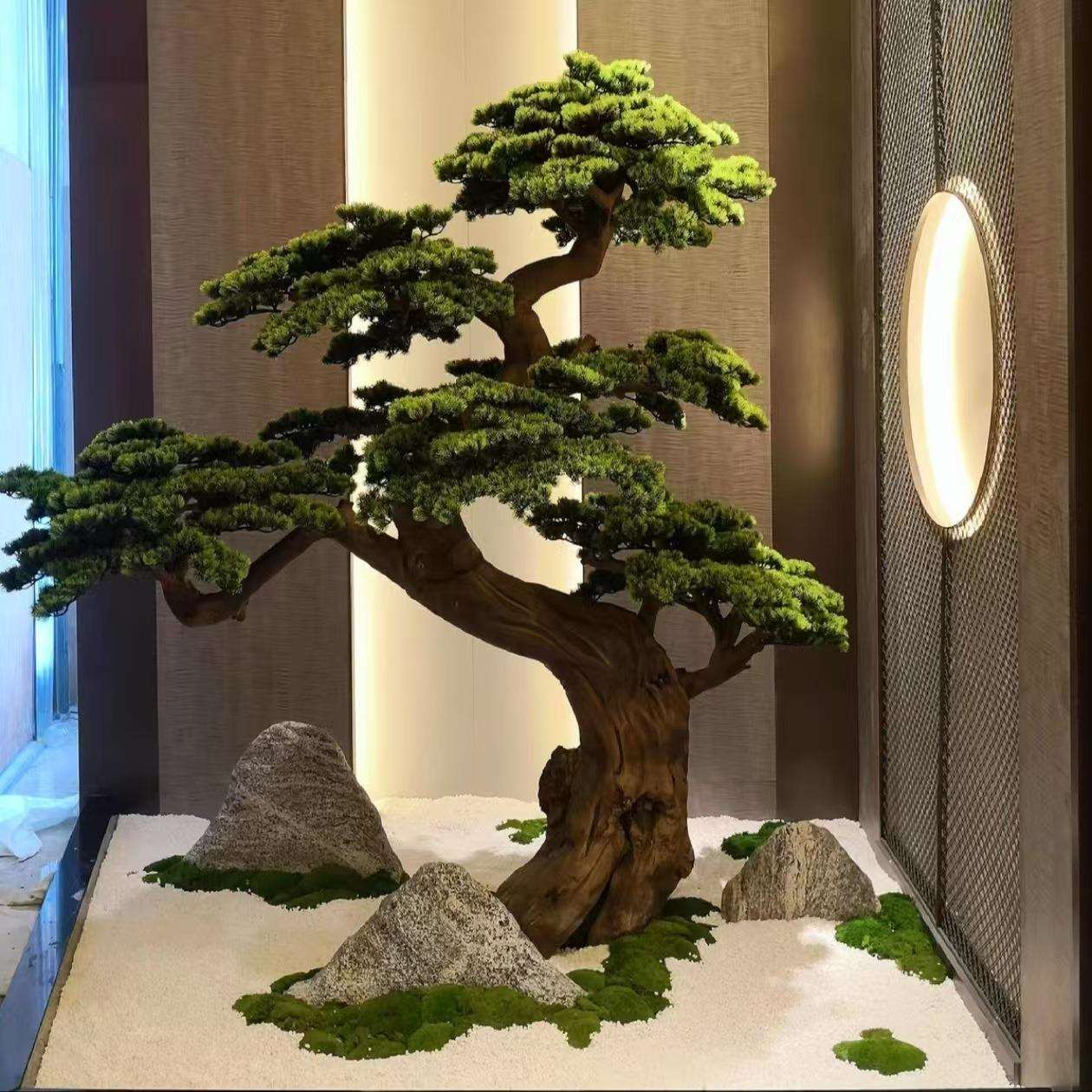 大型仿真迎客松松树绿植造型树罗汉松家居装饰景观造景装饰摆件