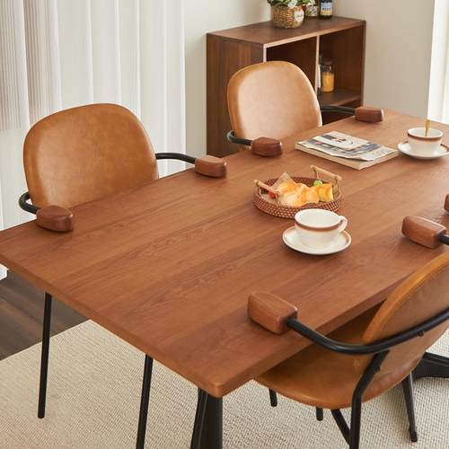 北欧现代简约扶手椅可悬挂餐椅书桌椅餐厅软包餐桌椅家用椅子铁艺