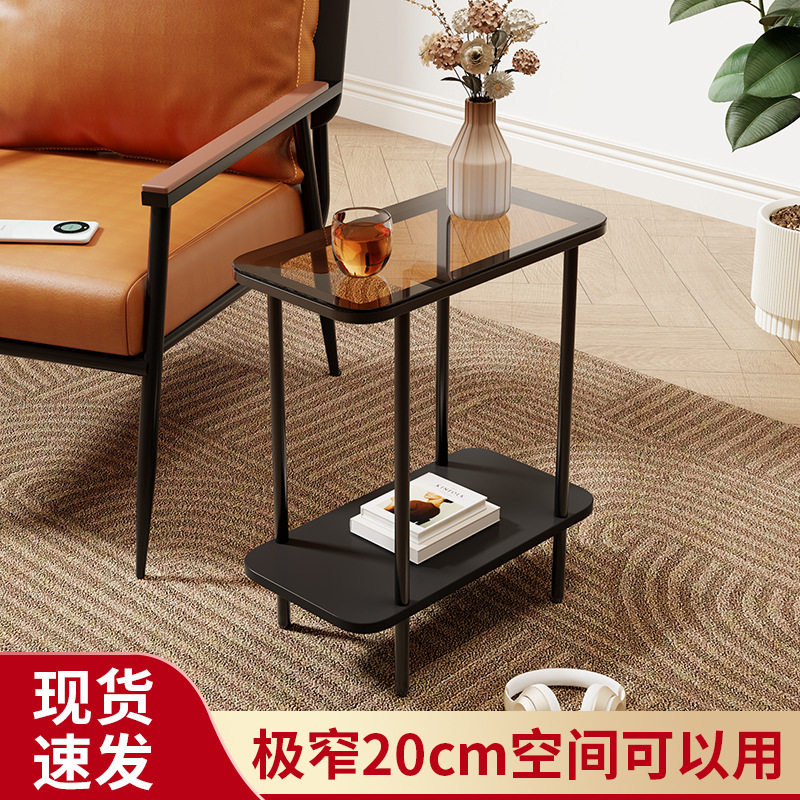 极窄沙发侧边几简易休闲椅旁小桌子轻奢家用夹缝角几床头桌小茶几